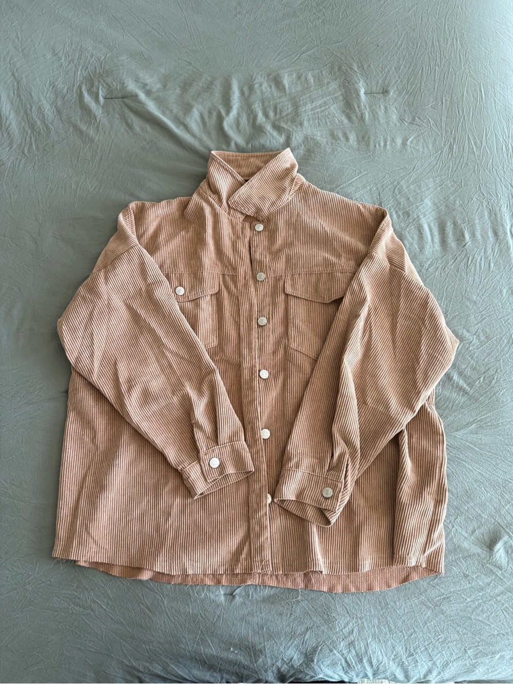 Forever 21 Corduroy Shirt Jacket in Light Brown